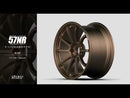 Gram Lights 57NR 18x9.5 +32 5-114.3 Glass Black Wheel
